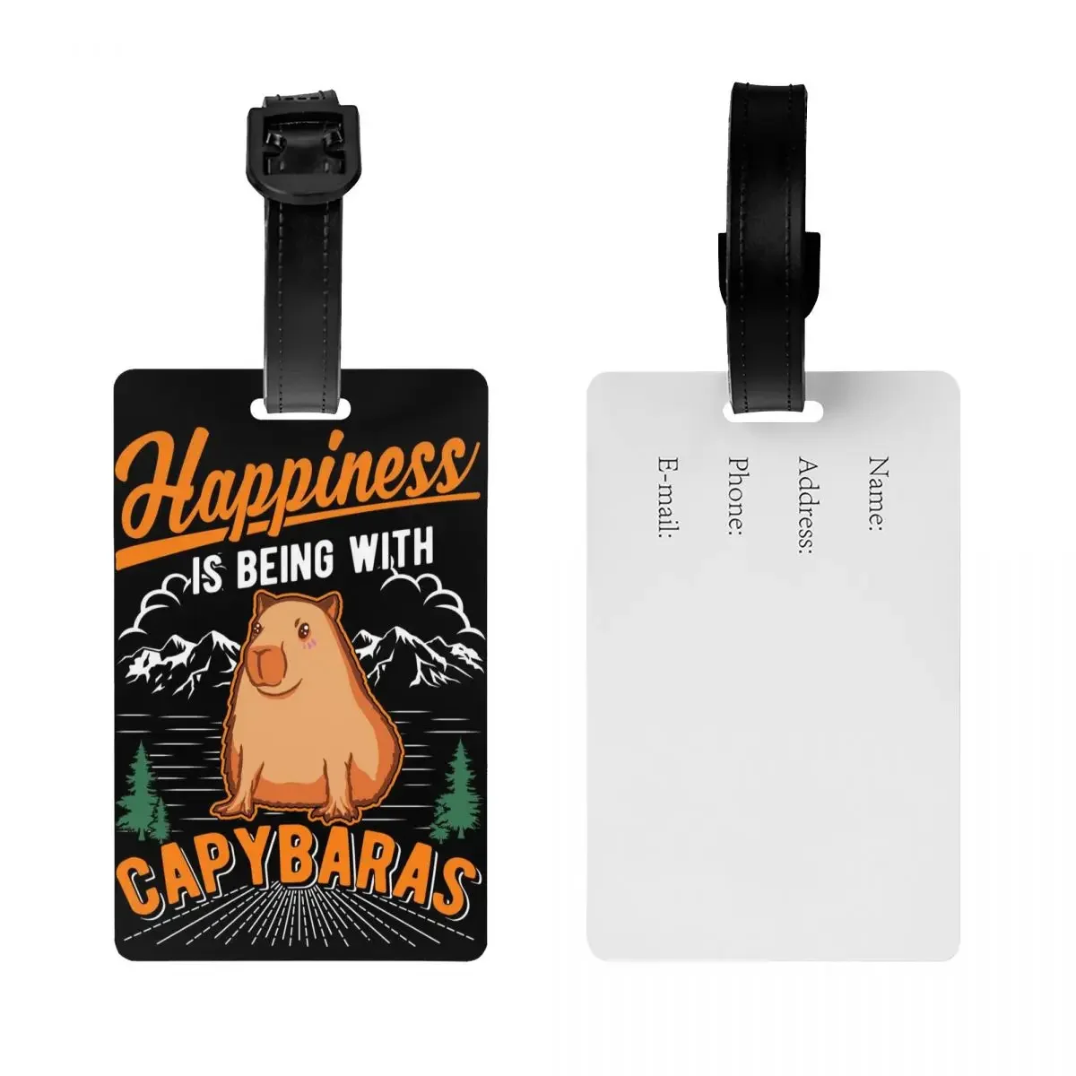 Custom Capybara Lover Luggage Tag for Suitcases Privacy Cover Name ID Card