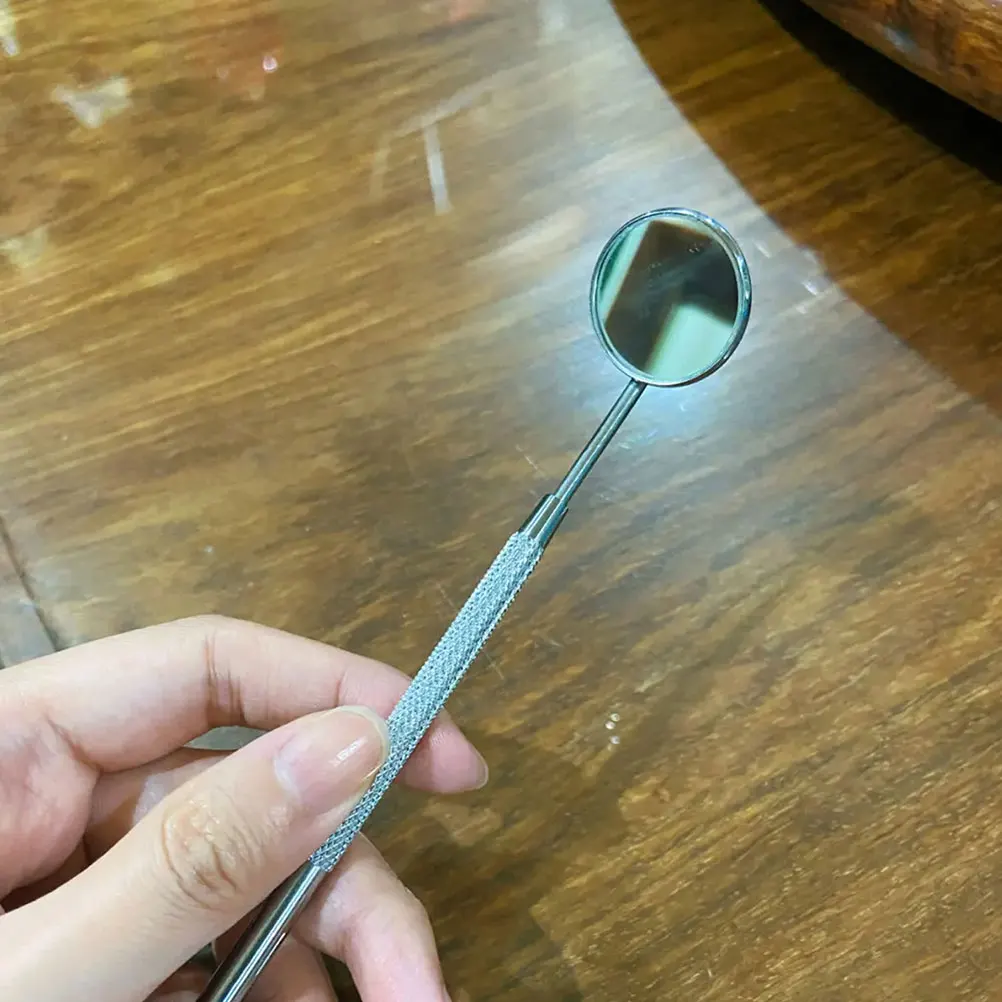 

10Pcs Dental Mirrors Observation Oral Mirrors Small Size Comfortable Handle Portable Dentist Tools Teeth Inspection Mirror