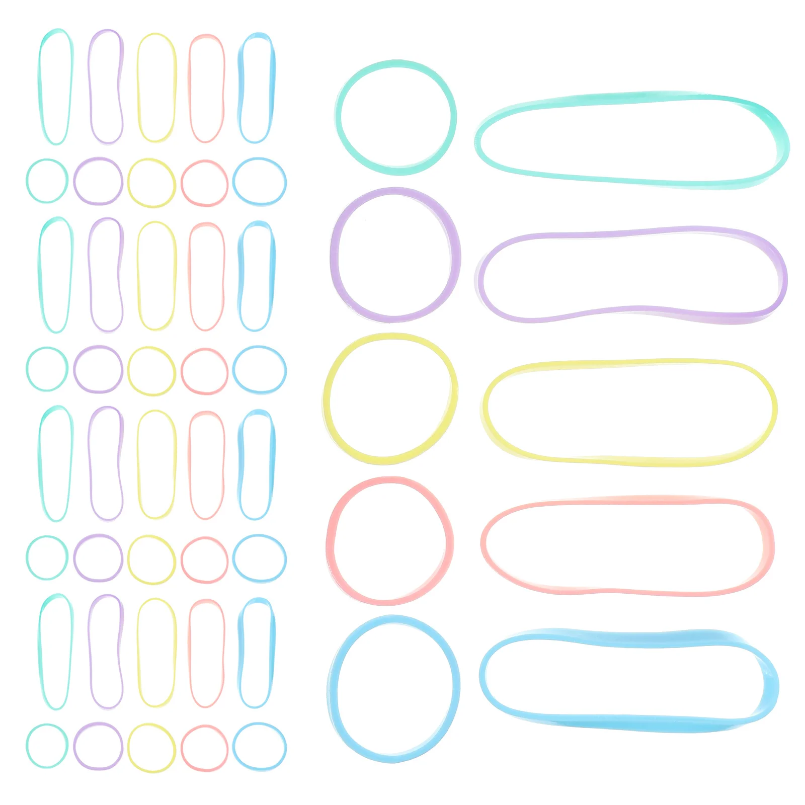 

1Set High Elastic Hair Ties Disposable Small Rubber Bands for Girls Hair Styling Ponytail Hold No Damage Scrunchies for Girls