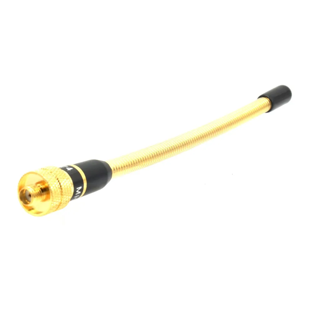 Walkie Talkie Metal Gold Spring Antenna SMA-Female VHF 136-174Mhz Antenna Two Way Radio For BAOFENG UV-5R