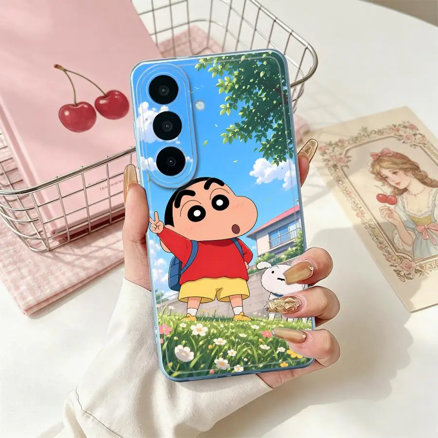 Cute Shiro Shin-Chans Phone Cover Case for Samsung Galaxy A25 A51 A14 A16 A57 A26 A24 A55 A23 A52 A37 A36 A13 A34 A35 A56 A27