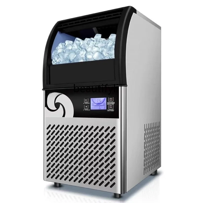 

A61 Ice machine Commercial large-capacity square ice cube machine Milk tea shop ice maker Automatic large-scale equipment