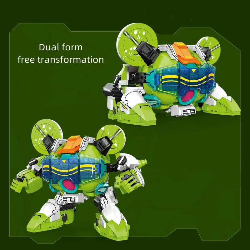 QEE tide-changing mecha SEMBO blocks kawaii Deformation block action figure robot kids toys boy birthday gift Desktop decoration