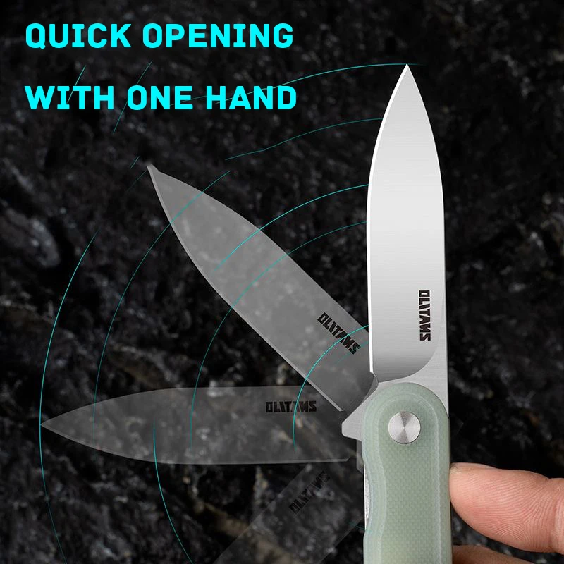 D2 Steel Blade G040 Pocket Folding Knife G10 Handle EDC Outdoor Camping Self-defense Portable Tools Flipper For Man Gift T025