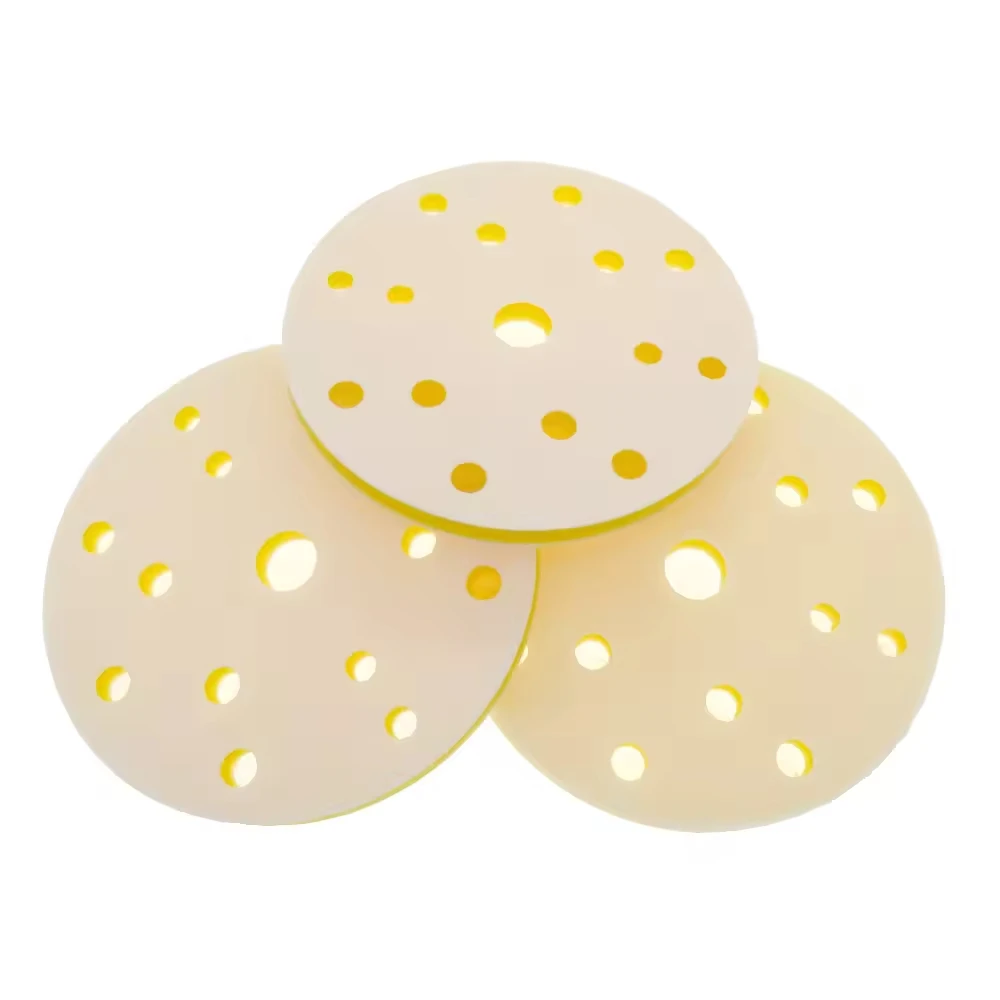 Schnittstellenpad, 6 Zoll, 15 Löcher, Klettverschluss, weiche Schwammkissen-Pufferpolster für Schleifscheibe, 150 mm Schleifpads