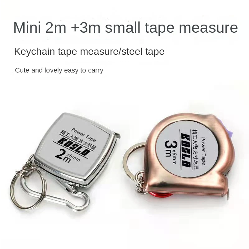 2M Extendable Ruler Tape Measure Key Chain Mini Tool Roulette Measuring Instrument Pocket Centimeter Woodworking