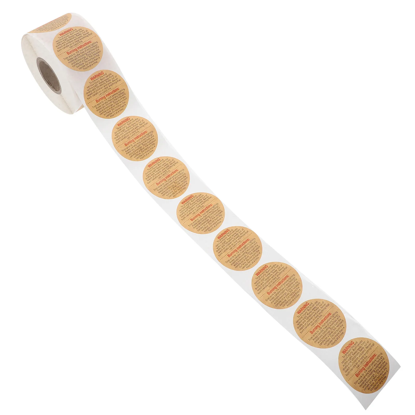 

1 Roll Warning Stickers Round Safety Labels for Jars Wax Melting Supplies Heavy Duty Adhesive Warning Decals