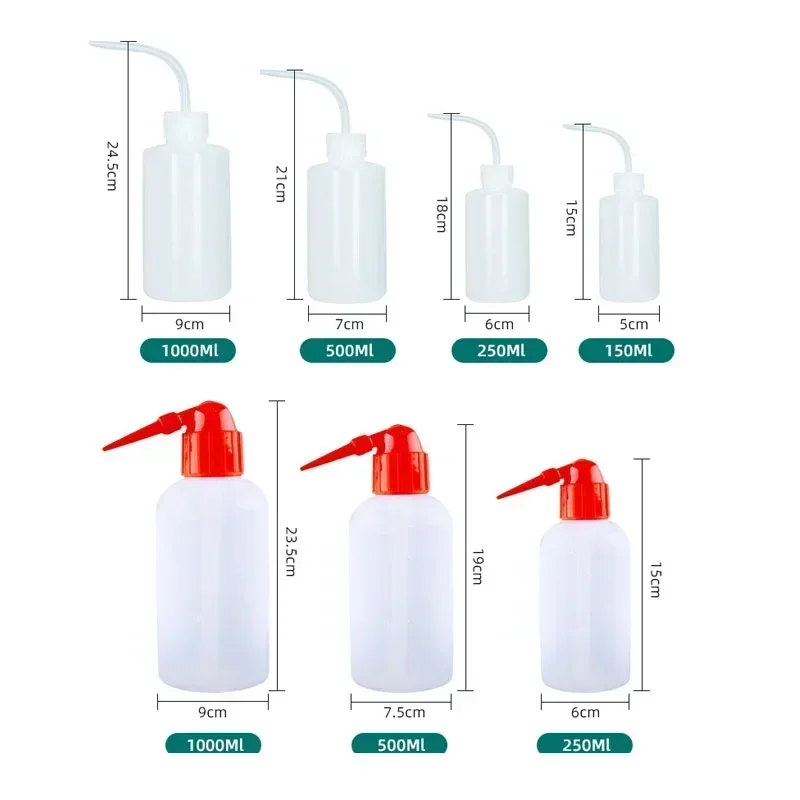 10Pcs 250ml-1000ml Plastic Squeeze Spray Bottle Tattoo Accessories Plastic Safety Wash Bottles Primer Kettle Lash Bath Bottles