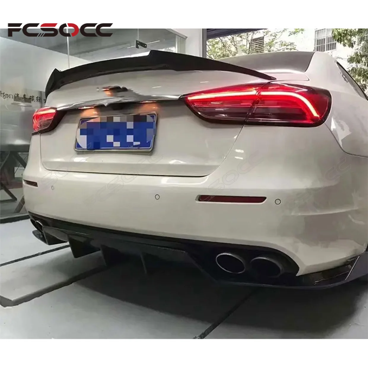 For Maserati president Quattroporte Carbon Fiber Spoiler Tail fins Carbon Rear Guide Wing Rear Wing Car Diverter Car Accessories