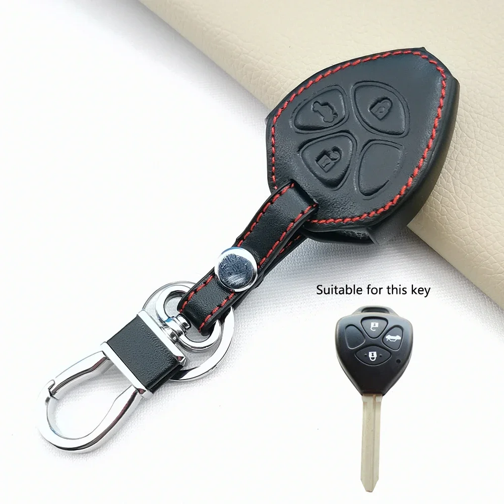 トヨタ用レザーカーキーケース,高品質,保護シェル,カムリrav4,ヤリス,プラド,タラゴ,カローラ,レイズ,クラウン,アバロン,ベンザ