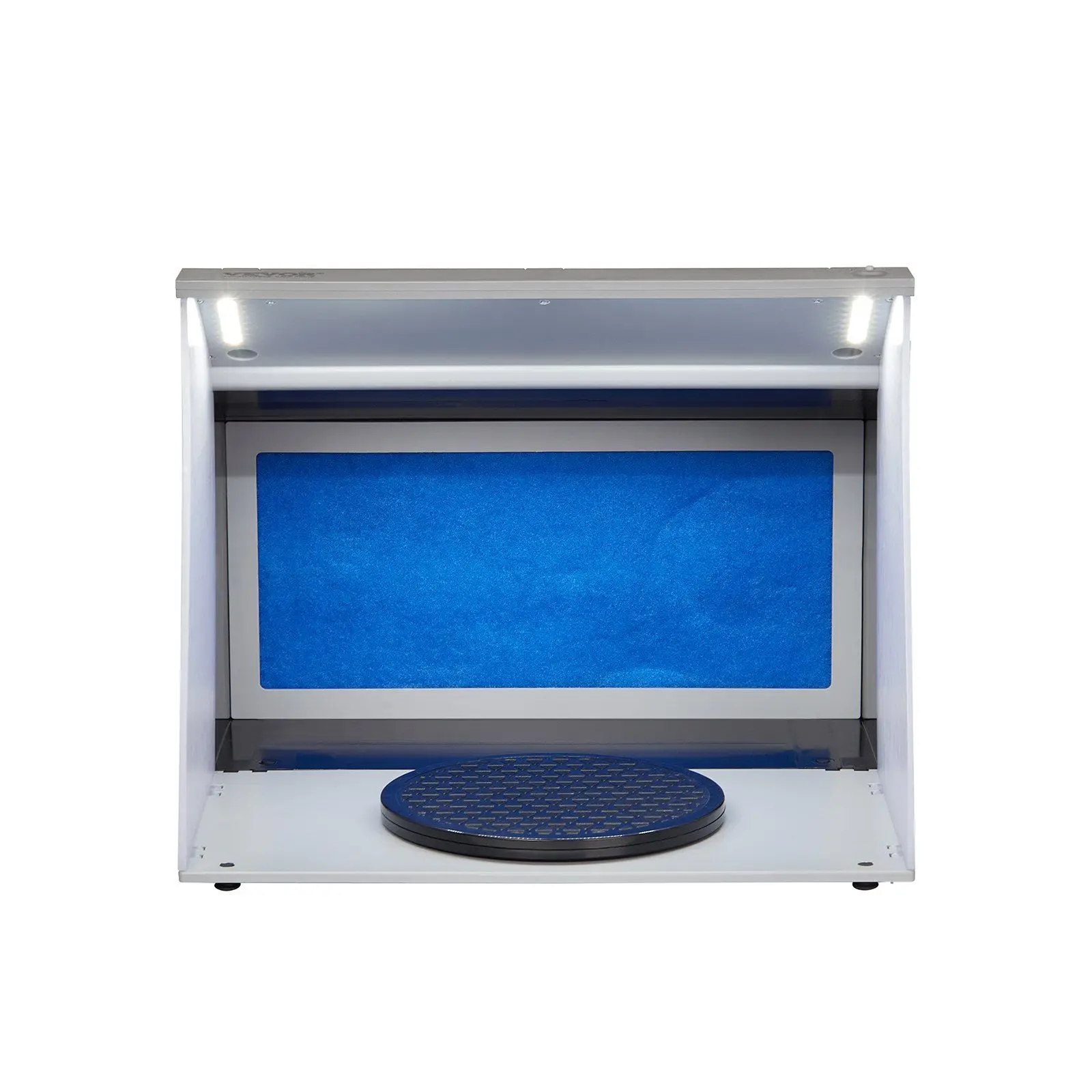 كشك طلاء مرن للبخاخة 4 أضواء LED تدفق 5.2 م 3 / دقيقة مراوح مزدوجة قابلة للطي مدمجة مع قرص دوار #1