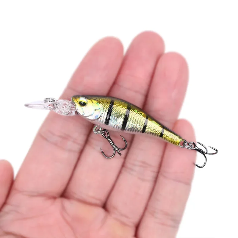 Novo 1 pçs afundando lentamente minnow isca de pesca 5cm 3.9g balanço realista pequeno peixe mergulho profundo iscas duras japão inverno iscas