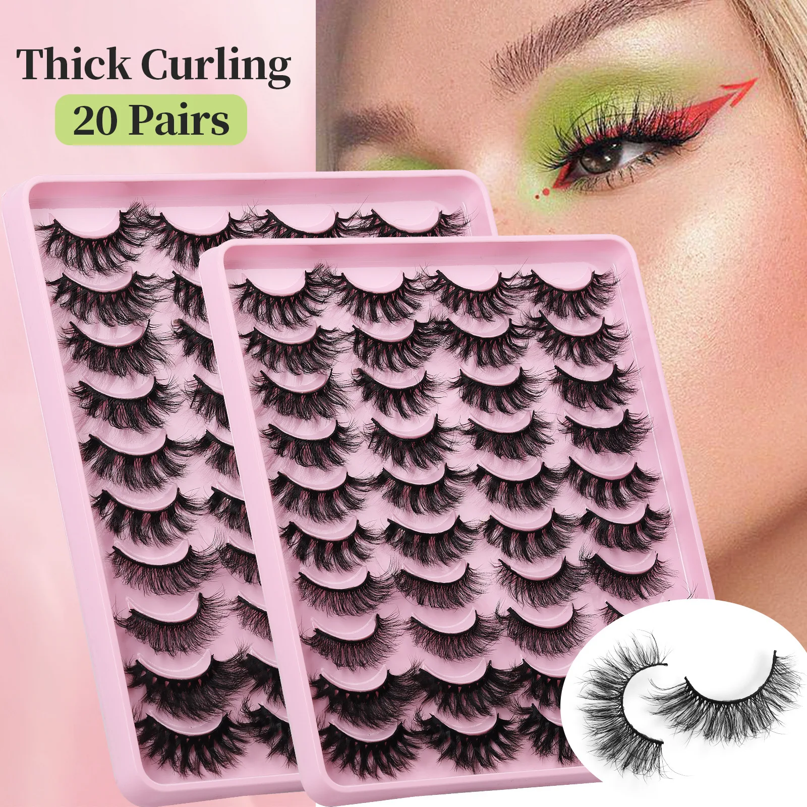 

Mink-like False Eyelashes Russian Roll Messy Fried Thick Simulation Eyelash Spot Wholesale