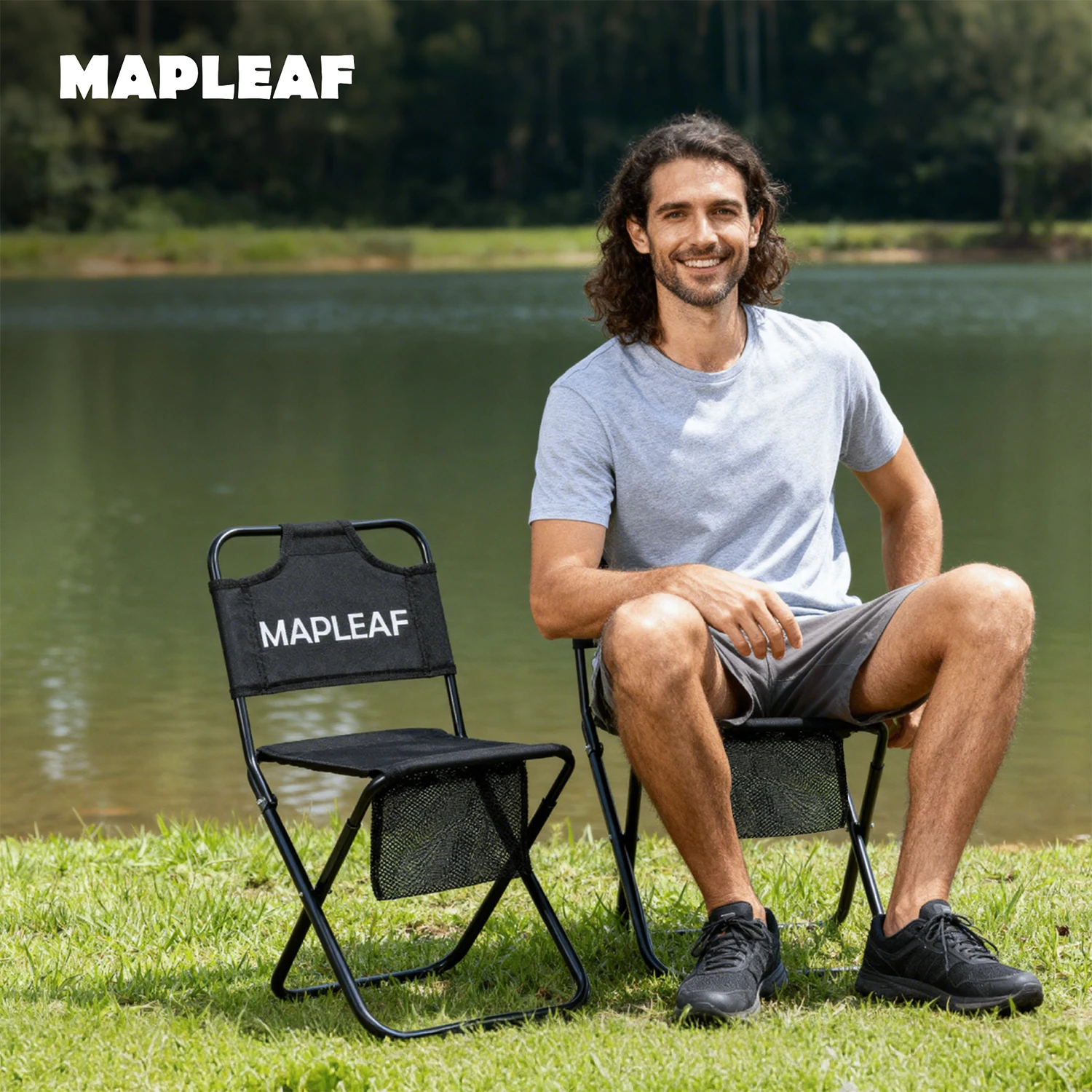 

MAPLEAF Outdoor Portable Beach Chair Ultralight Camping Chairs Foldable Travel Chair Hiking Folding Chair Picnic Fishing chair