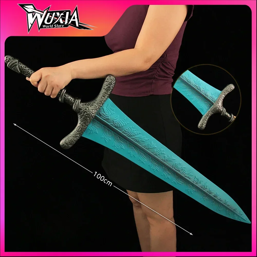 

100 см Greatsword Dark Moon Sword Elden Game Периферийные пластиковые самурайские мечи Оружие для косплея Настольная модель Орнамент Ремесла