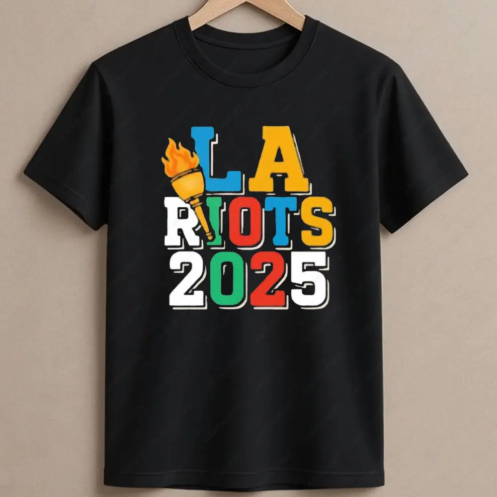 ‌ تي شيرت حقوق المهاجر لوس أنجلوس 2025 احتجاج تي شيرت الوحدة فوق الخوف العدالة الاجتماعية حياة سوداء مهمة BLM ملابس حقوق الإنسان