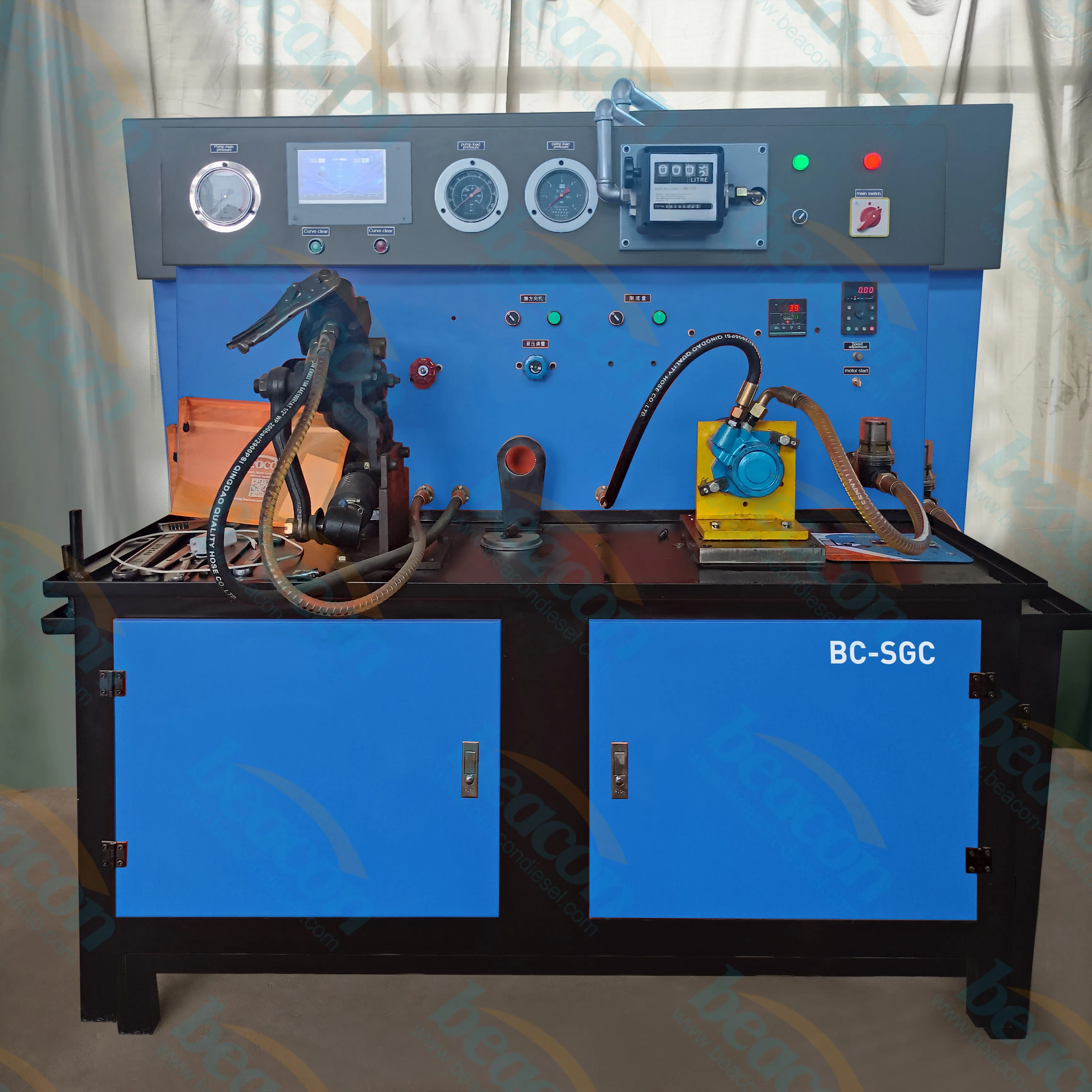 BC-SGC Automatic Hydraulic Performance Testing System Truck Hydraulic Power Steering Pump Test Bench