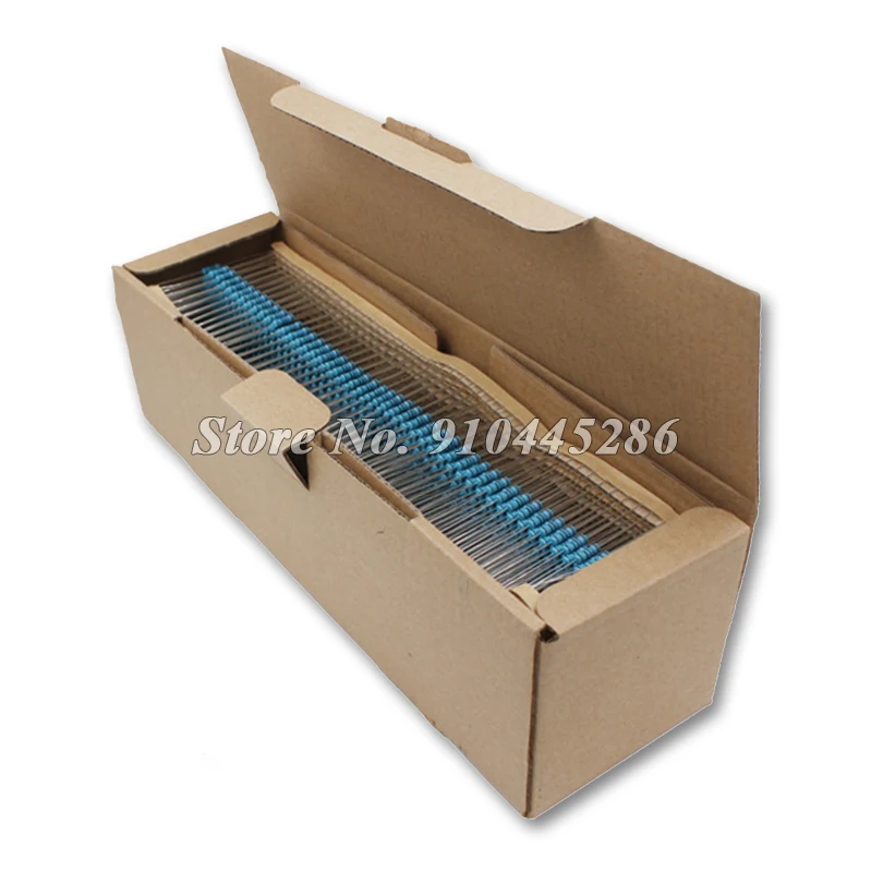 100PCS 1/4W 1% Metal Film Resistor 100R 220R 1K 1.5K 2.2K 4.7K 10K 22K 47K 100K 100 220 1K5 2K2 4K7 Ohm Resistance Ibuw 1R~22M