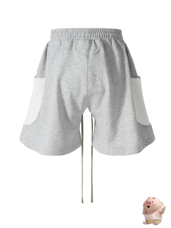 Pantalones cortos de tela pesada para hombre y mujer, Shorts informales con cordón, de la mejor calidad