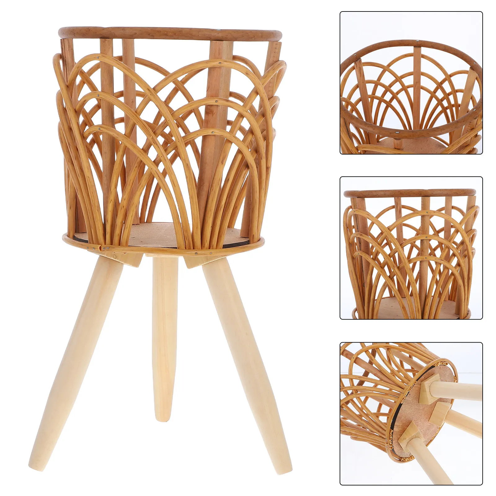wood-rattan-planter-basket-stand-nordic-style-woven-large-capacity-plant-pot-rack-indoor-outdoor-flower-pot-holder-display