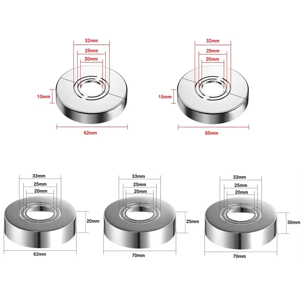 Shower Faucet Decorative Cover Water Pipe Connector Adjustable Wall Covers Casette Heighten Valve Panel Kitchen Tap Accessories