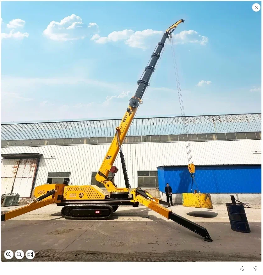 CE Eruro 5 Construction Spider Crawler Crane 10-30m Telescopic Boom EPA  With Man Basket Man Lift