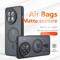 Magentic for Magsafe Acrylic Case for Oneplus 13R 1+13 5G Wireles Charging Shockproof Soft Edge Bumper for Oneplus ACE 5 Pro