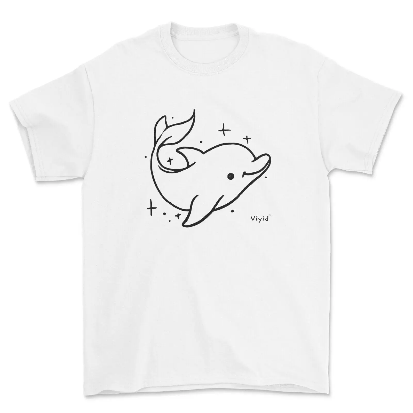 (search Viyid for discounts) Unisex Doodle Dolphin T-shirt Animal Lovers Gift