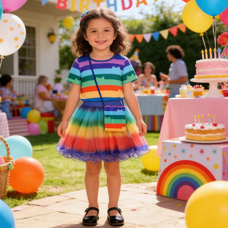 

Костюм девушки на Хэллоуин Габби мультфильм кошка принт футболка + юбка + сумка + повязка для волос наборы кукольный домик карнавальная вечеринка косплей костюм для девочек