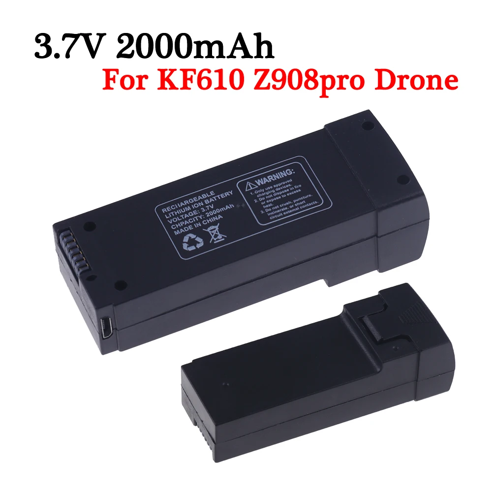 Batería de repuesto para Mini Dron KF610 Z908Pro, 3,7 V, 2000mAh, Lipo, accesorio para cuadricóptero teledirigido, cámara 4K, Z908Pro