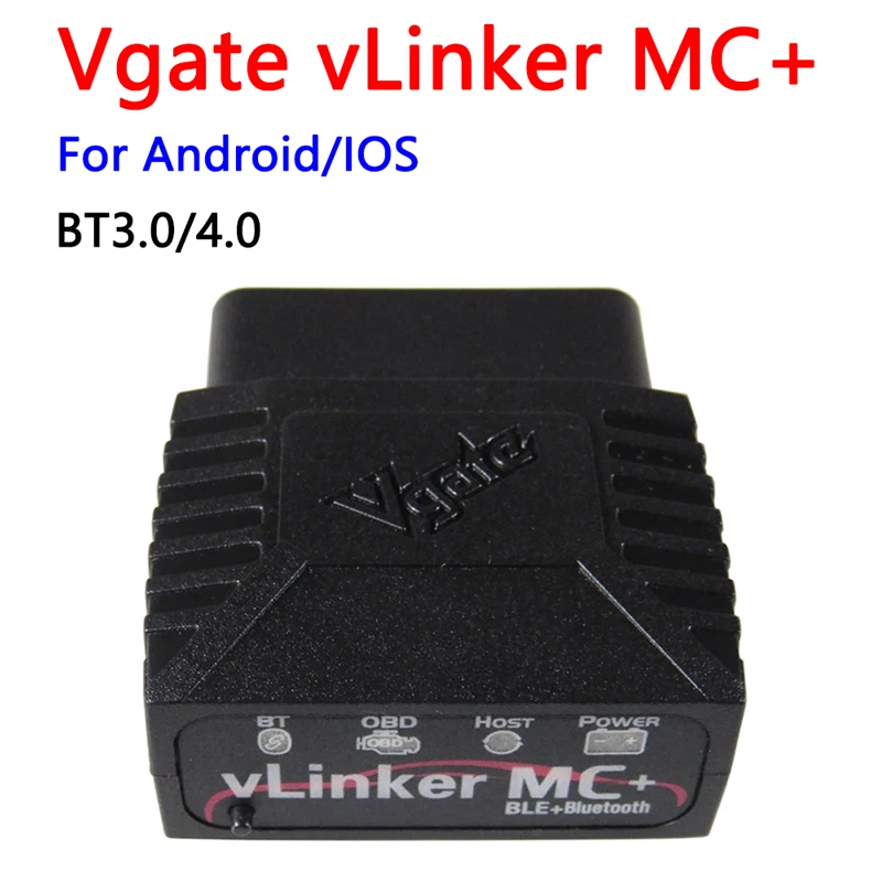 

Диагностический сканер Vgate vLinker MC+ V2.2 OBD2 ELM327, Bluetooth 4.0 для Android/iOS/ПК, считыватель кодов OBDII