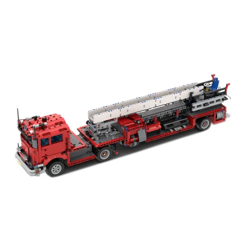 

MOC-70322 City Rescue Fire Truck "Aerial Ladder Assembled Splicing Block Model 1816 Parts Kids Boy Birthday Custom Gift Toy