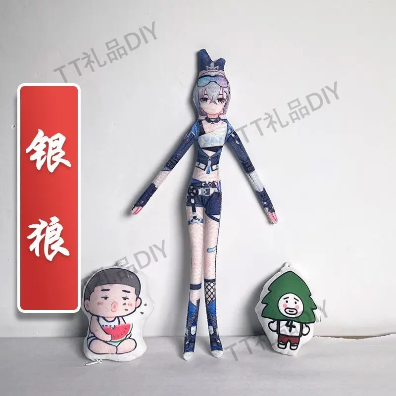 Honkai: Star Rail Jingliu Bla Cosplay Bambola di Peluche Giocattolo Imbottito Fatto a Mano con Scheletro in Filo Metallico Articolato Prop per Halloween