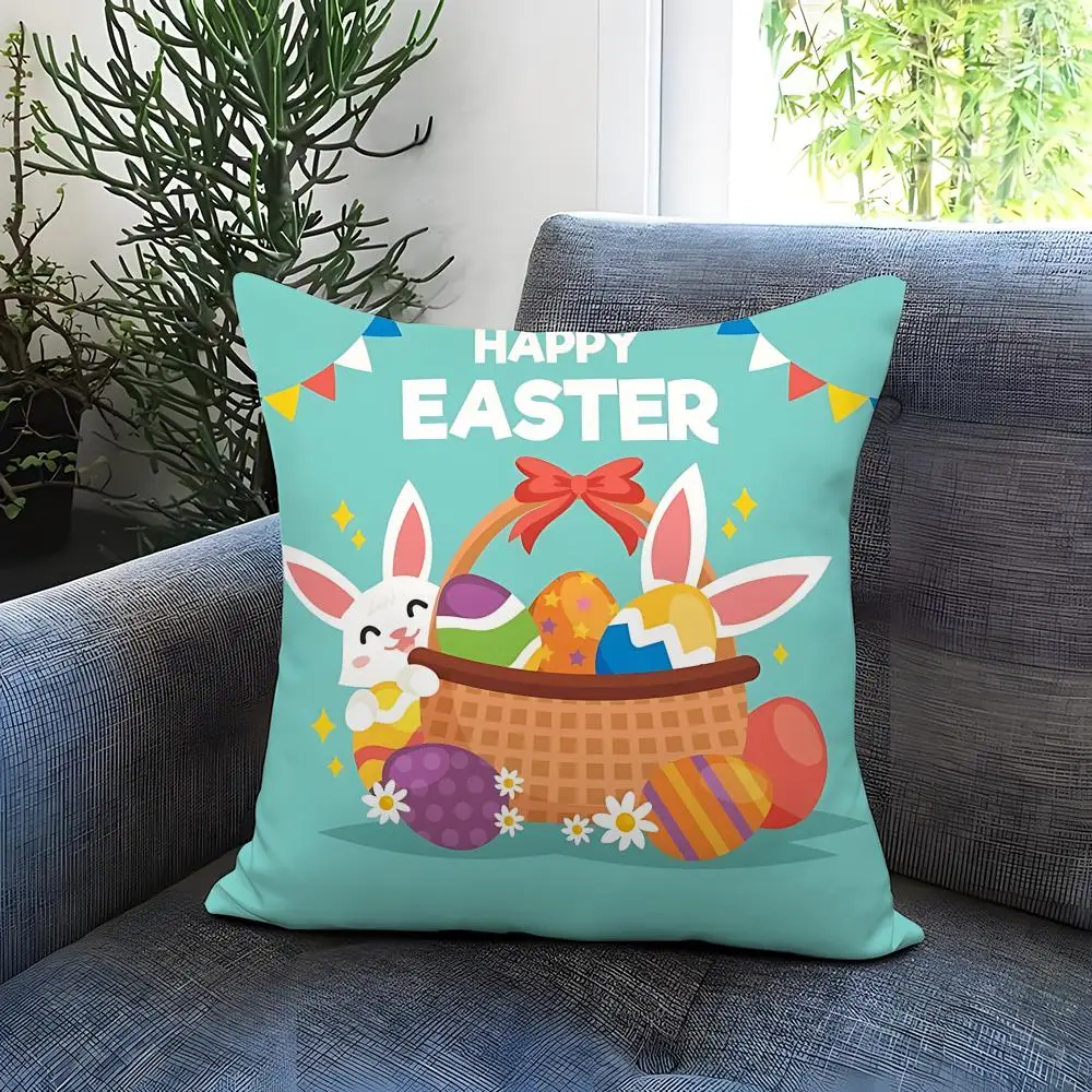 Holiday Easter Cushion Cover Comfortable Reversible Pillow Cover Ideal for Car Sofa Bedroom & Beyond