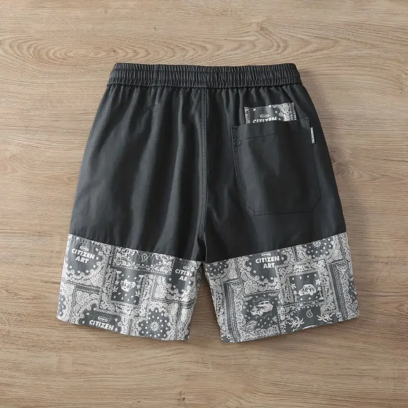 Shorts for Men Printed Man Short Pants with Pockets Cargo Fashion Cotton Baggy Personalizate Small Size New in Pant 2024 Ice Xl