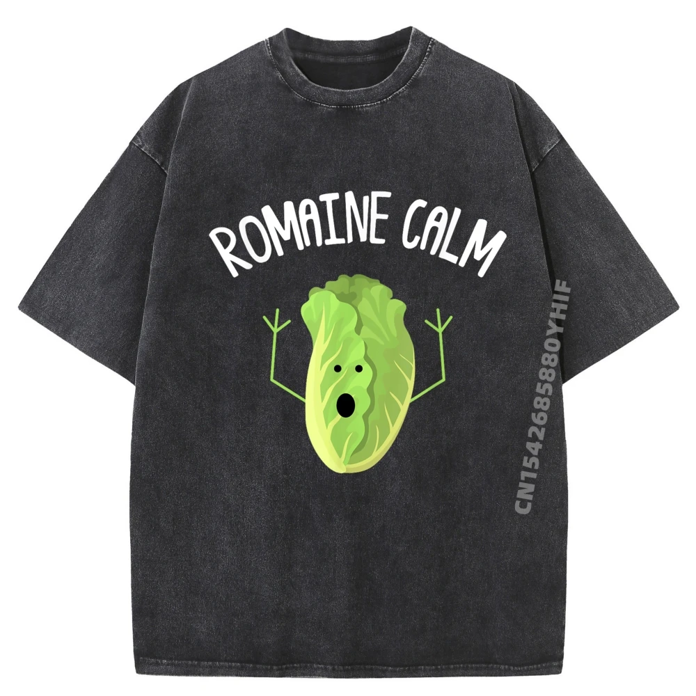 

Мужская футболка с принтом Romaine Calm Gardener Pun Gardening Графические футболки Мужские топы и футболки Забавная стираная футболка