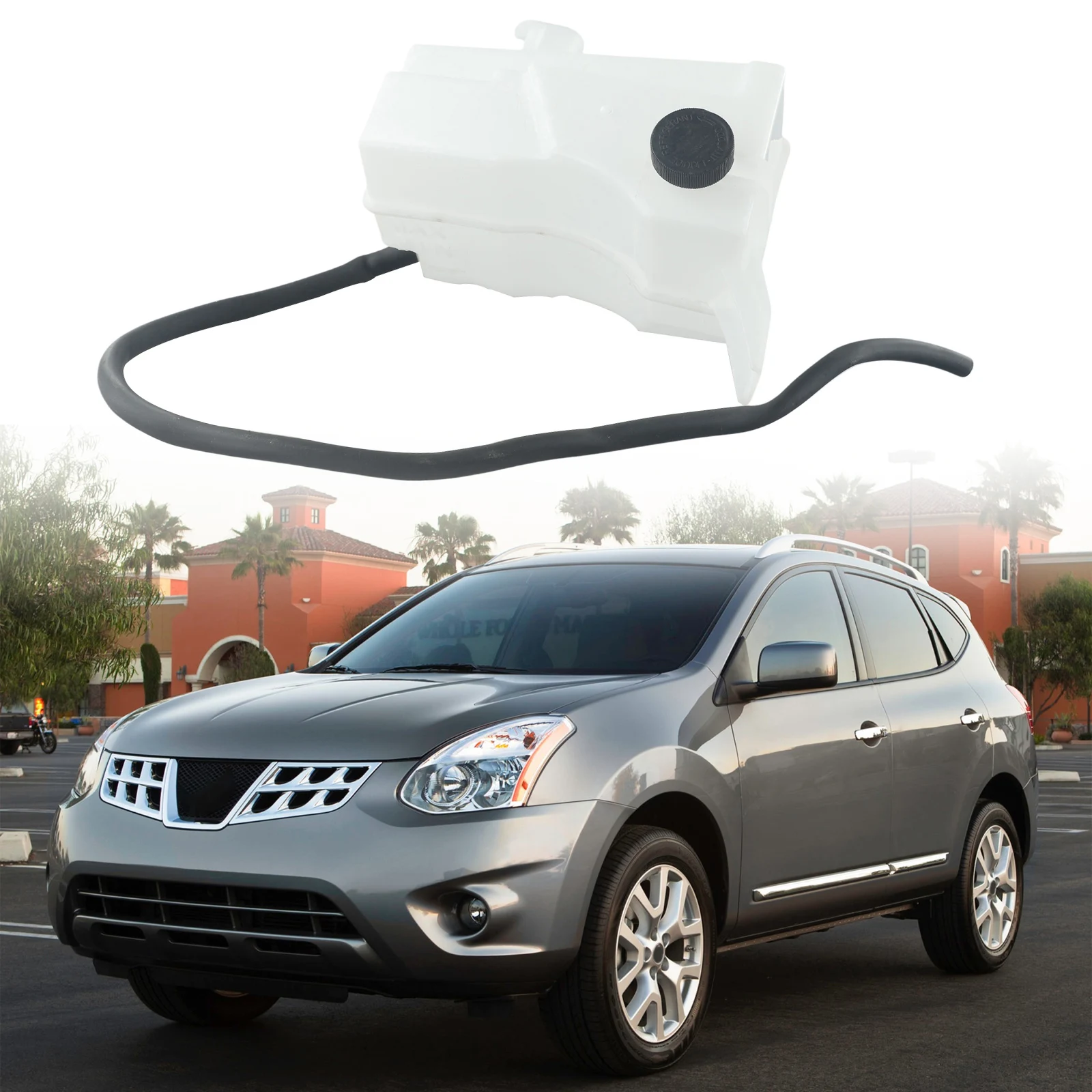 Coolant Reservoir Tank 21711-JG000 With Cap For Nissan For Rogue 2008-2015 Select 2014-2015 Engine Cooling System Part
