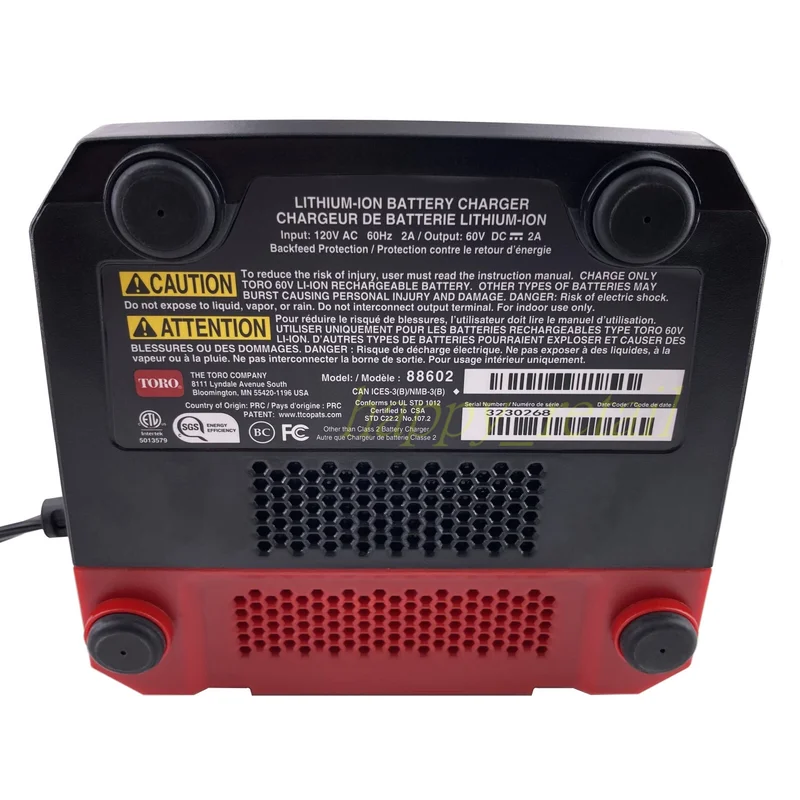 

OEM Charger 88602 For Toro Flex-Force Power System 60V Battery 88620 88625 88675