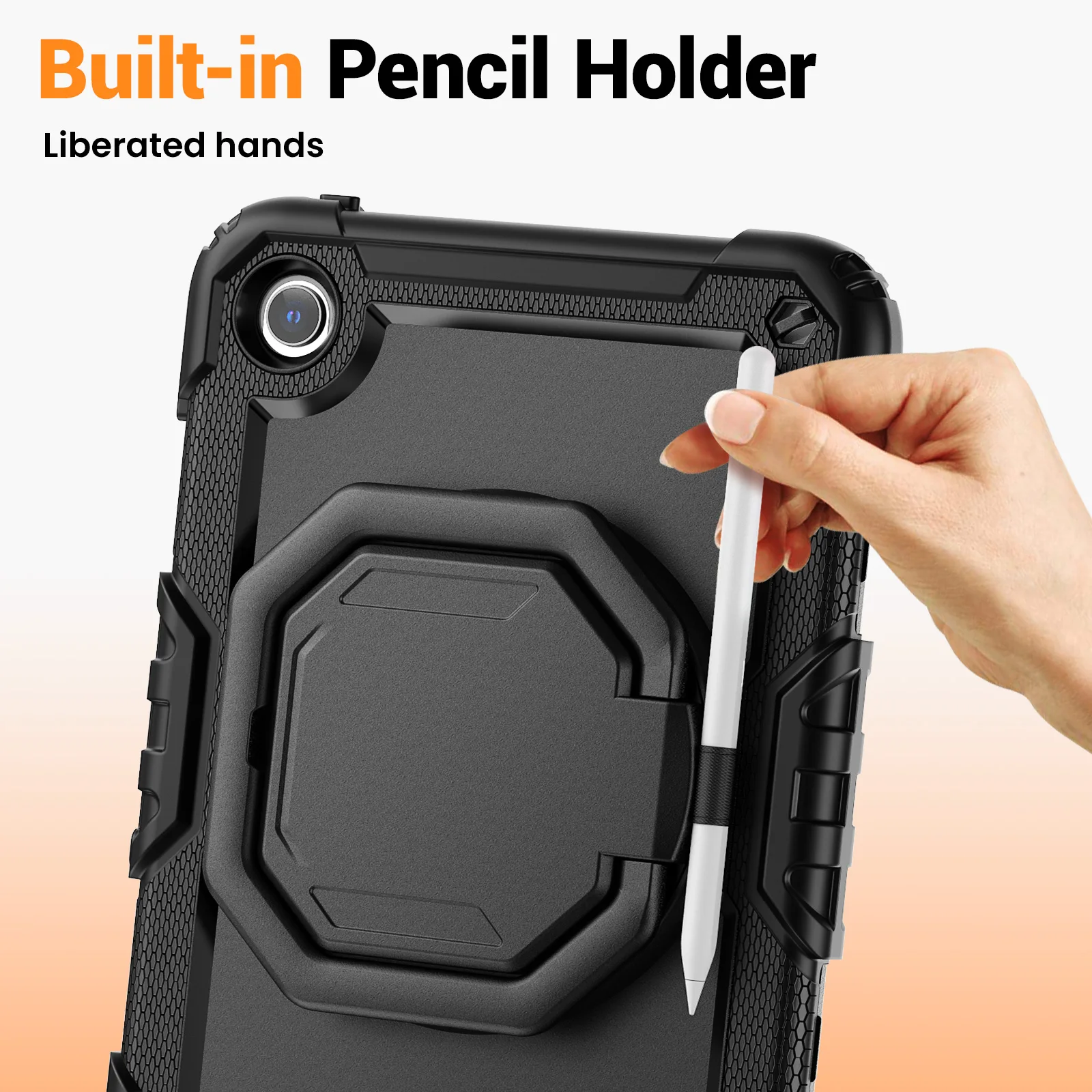 3-Layers 360 Rotatable Handle Grip Armor Case For Xiaomi Poco Pad C1 Redmi Pad 2 9.7 2026 Rugged Stand Cover Full Body Protect 