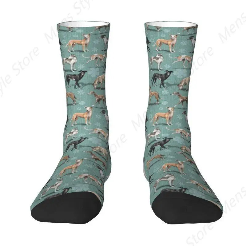 Fashion The Italian Greyhound Socks Men Women Warm 3D Printing Sighthound Dogs Pets Basketball Sports Socks