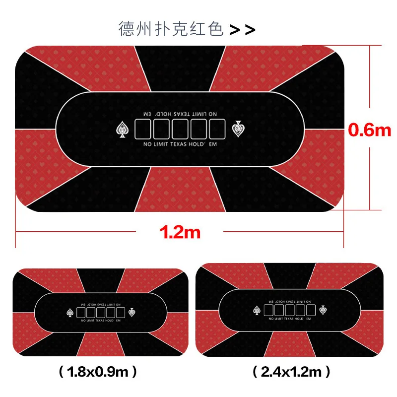 Texas Hold'em Large XXL Rubber Non-slip Waterproof Portable Table Pad Poker Mouse Pad Keyboard Office Table Game Players Layout