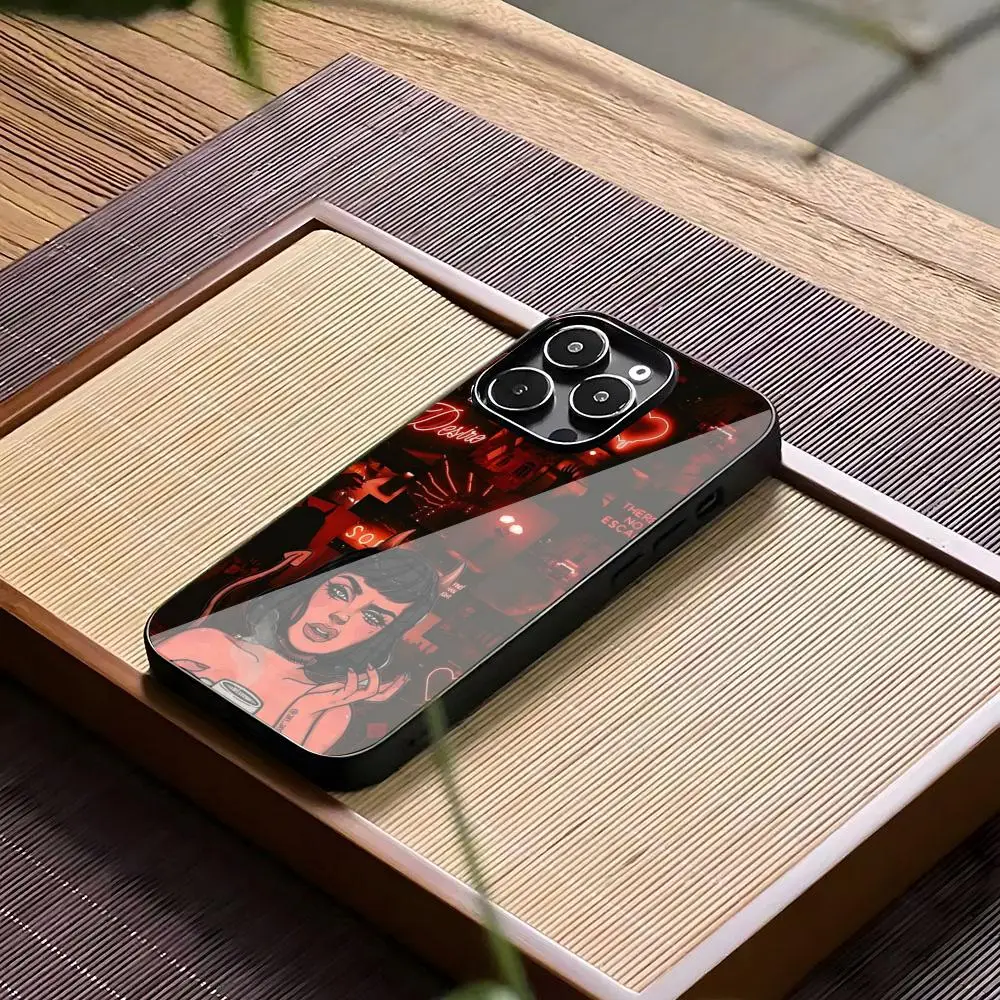 

Fashion Devil Girl Phone Case For SAMSUNG S25 24 S22 S20 ULTRA S21 S30 23 Note5 S8 Plus S9 S10E Lite PC+TPU Funda