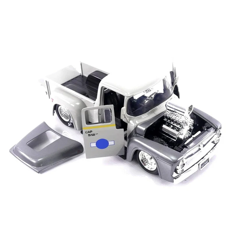 

Jada 1/24 1956 F-100 F100 Pickup Truck With Doll Alloy Car Model Classics Adult Souvenir Gift Static Display