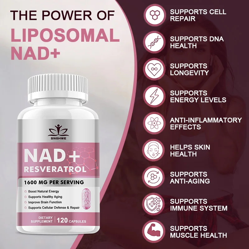 SNGHWE NAD+ Supplements - Anti-Aging Cell Booster, Supports Natural Energy - NAD+ Booster,Strengthens The Immune System