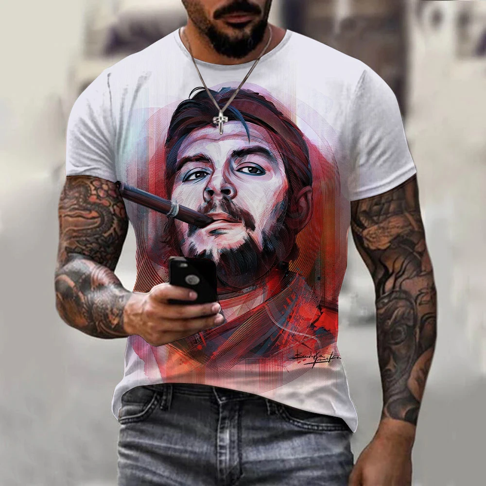 HX Che Guevara T Shirts Cuba Revolutionary 3D Printed Shirts Summer Short Sleeve Tees Harajuku Hip Hop T-shirts Men Clothing