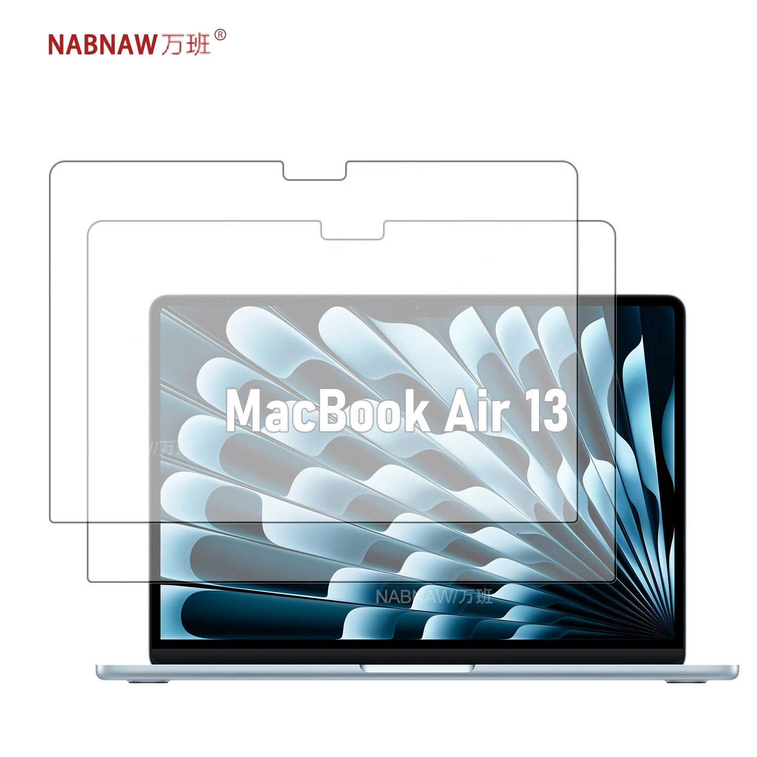 For Apple MacBook Air 13 M5 Full HD Tempered Glass Film Screen Protector On MacBook Air13 M4 M3 M2 Damage-Proof Cover 2-Pieces