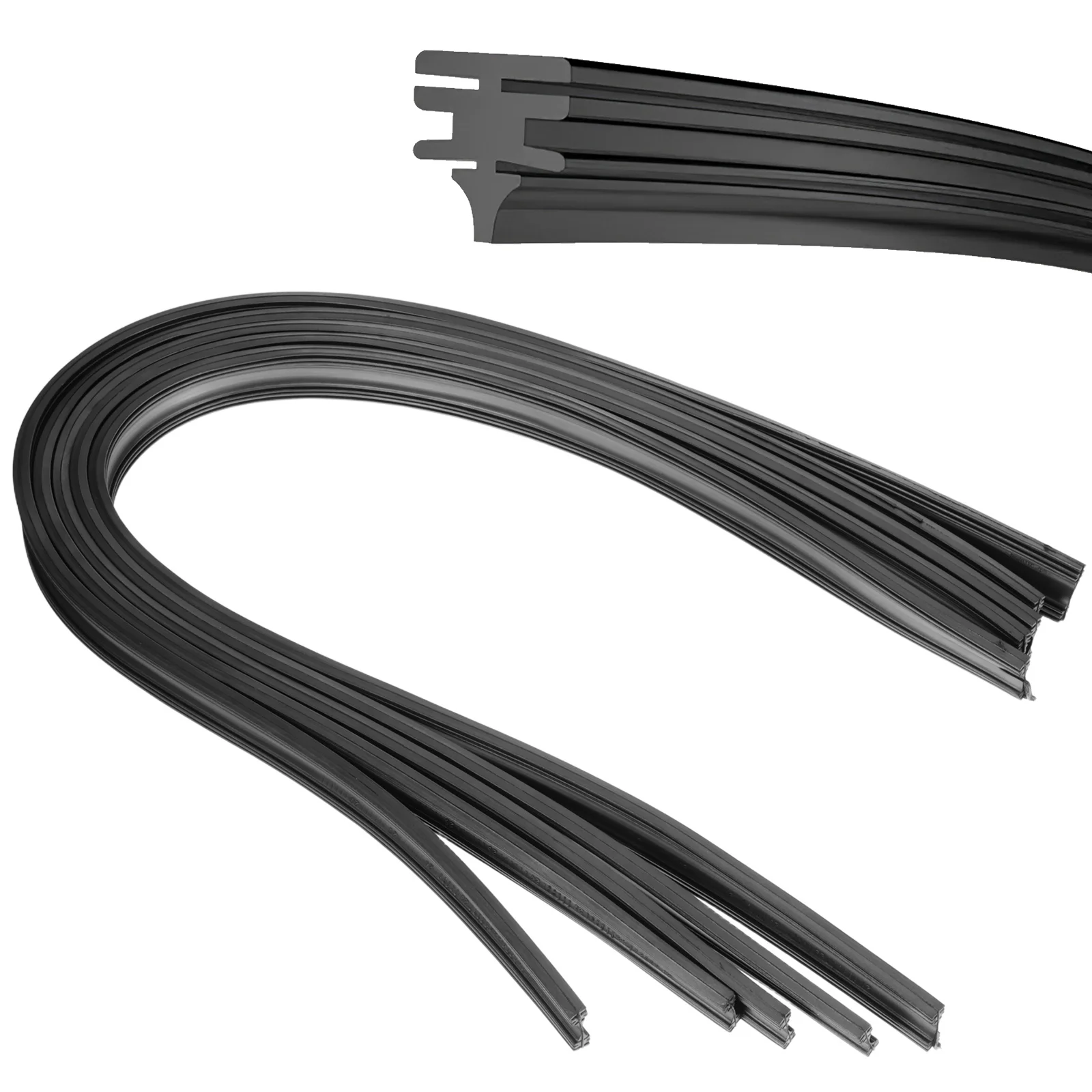 

10pcs Frameless Windshield Blades 6Mm Natural Universal Fit For Cars Trucks Buses Car Auto Strip Insert Rubber Strips For Blades