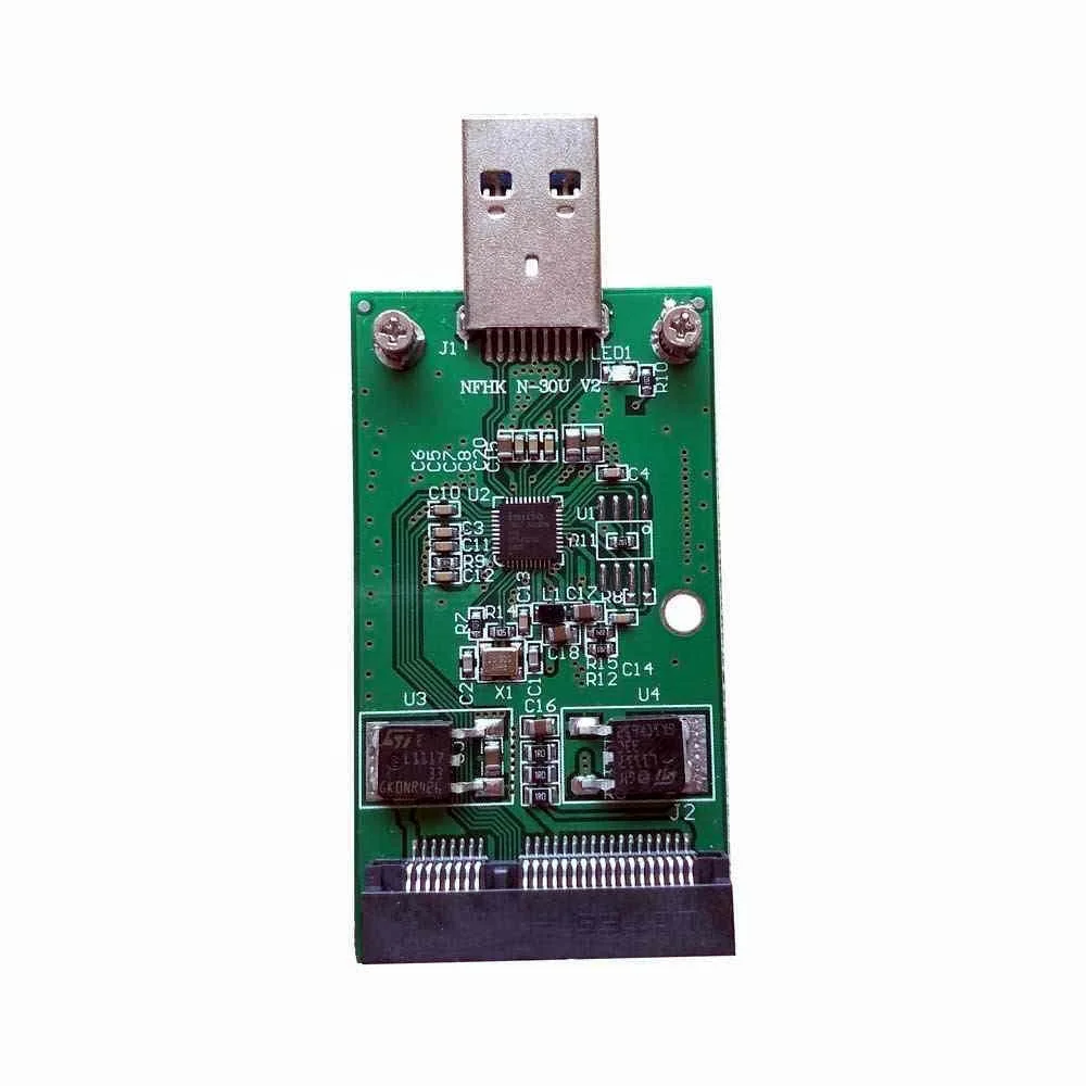 USB 3.0 to Mini SATA mSATA 52pin SSD Adapter Converter Card