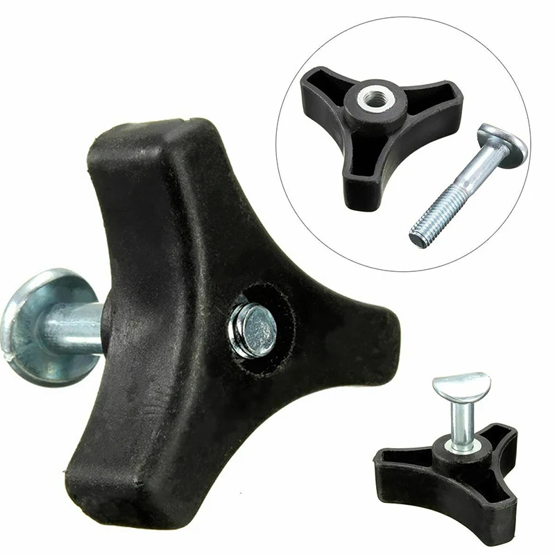 For Lawn Mower Replacement Knob and Bolt Set Triangle Configuration ABS and Aluminum Alloy for Reliable Operation