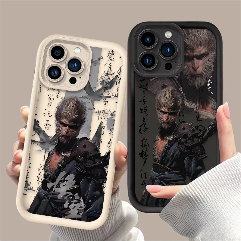 Hot Game Black Myth Wukong Phone Case for iPhone 16 15 14 13 12 11 Pro Max XS X XR 8 7 6S Plus SE 2020 Soft Silicone Back Cover